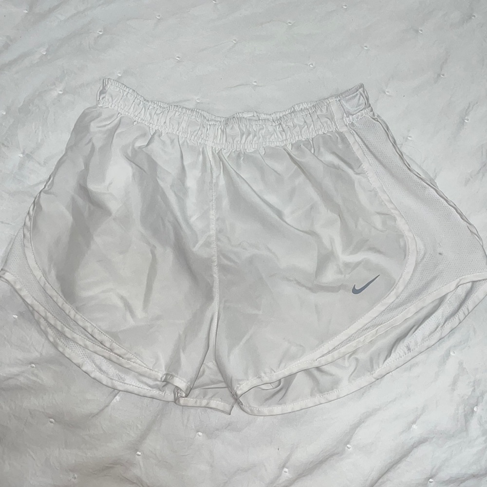 All white Nike dry fit tempo shorts size medium